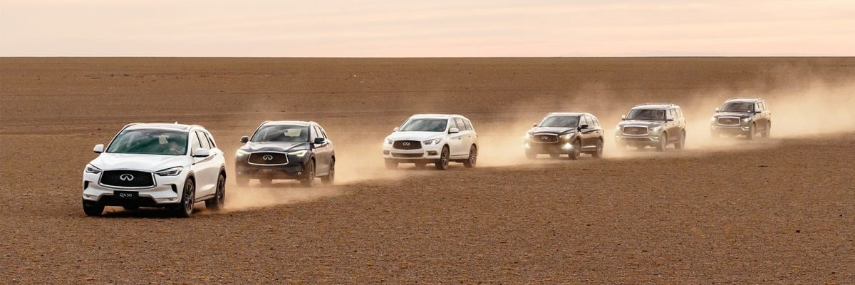 INFINITI SUVs in the Gobi Desert