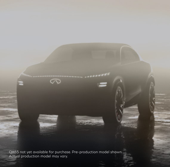 Front profile of the INFINITI QX65 Crossover Coupe pre-production model