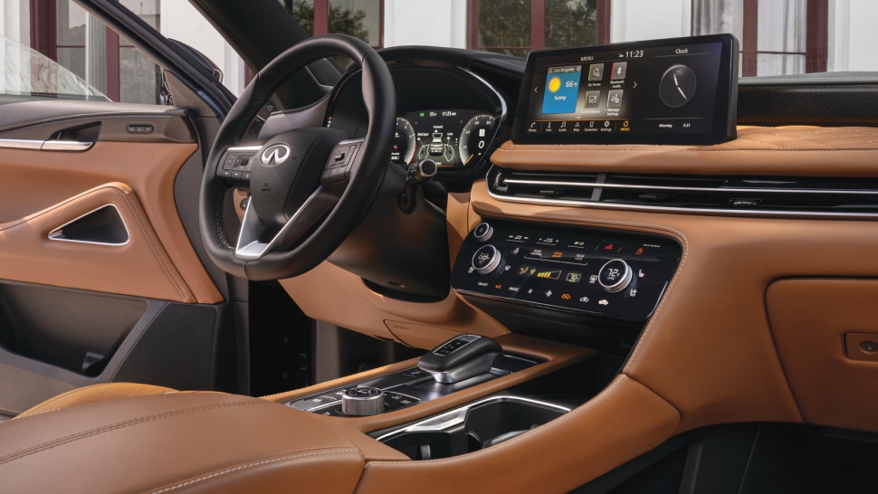 Interior view of 2024 INFINITI QX60 12.3 inch touch display